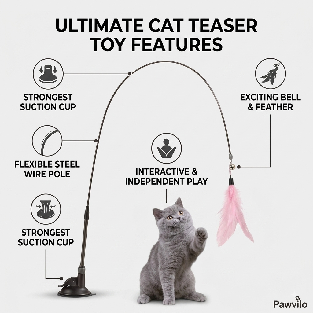 Pawvilo™ FeatherPlay Interactice Cat Toy