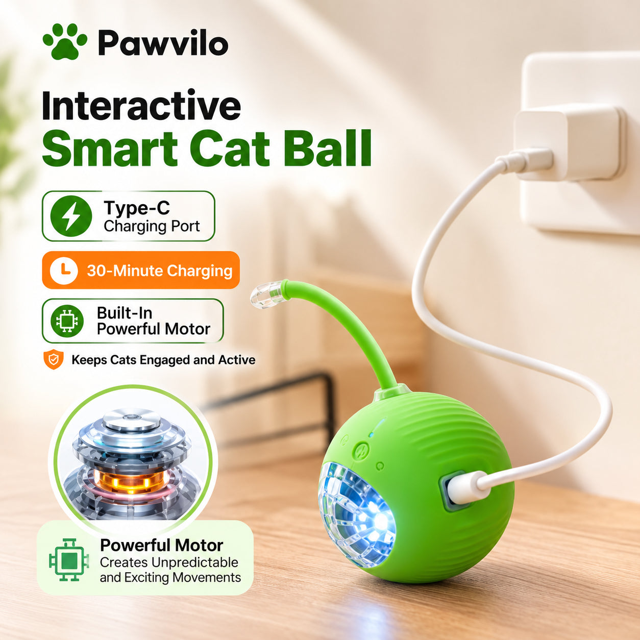 Pawvilo™ Smart Interactive Cat Ball